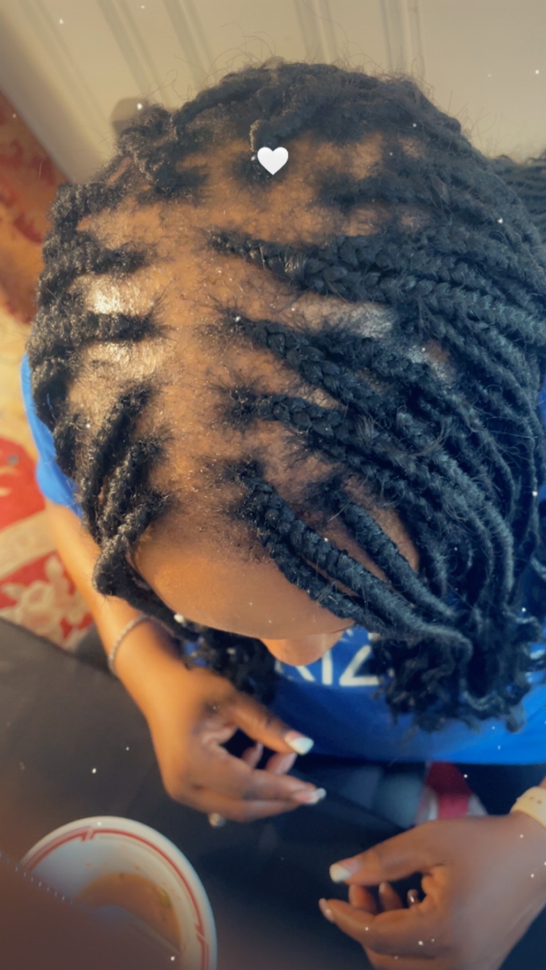Shalane before using the OrréNaturals Hair Revival Ampoule